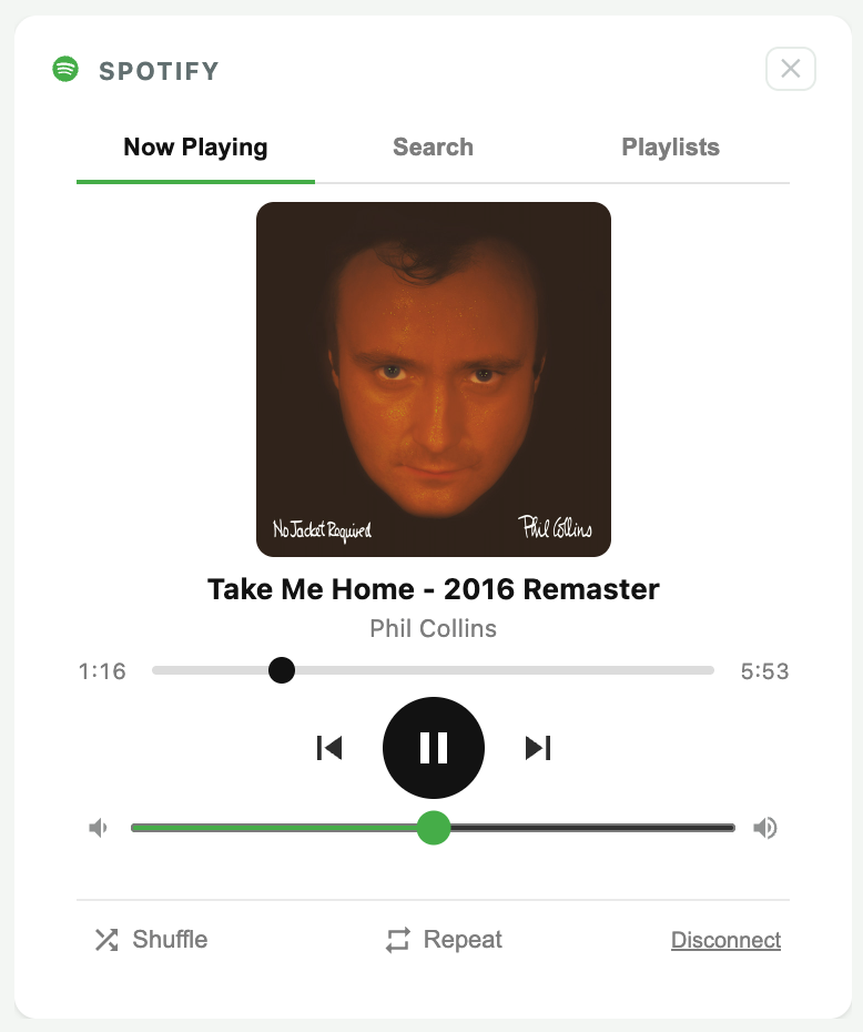 Spotify Player widget